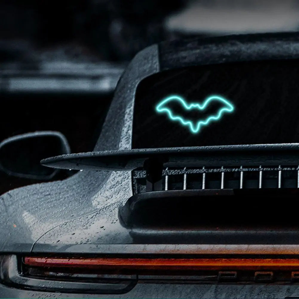 

Solar Bat Shape LED Car Window Light Decorative Interior Atmosphere Lamp for Car Door Dashboard Window Unique Vehicle Accessory
