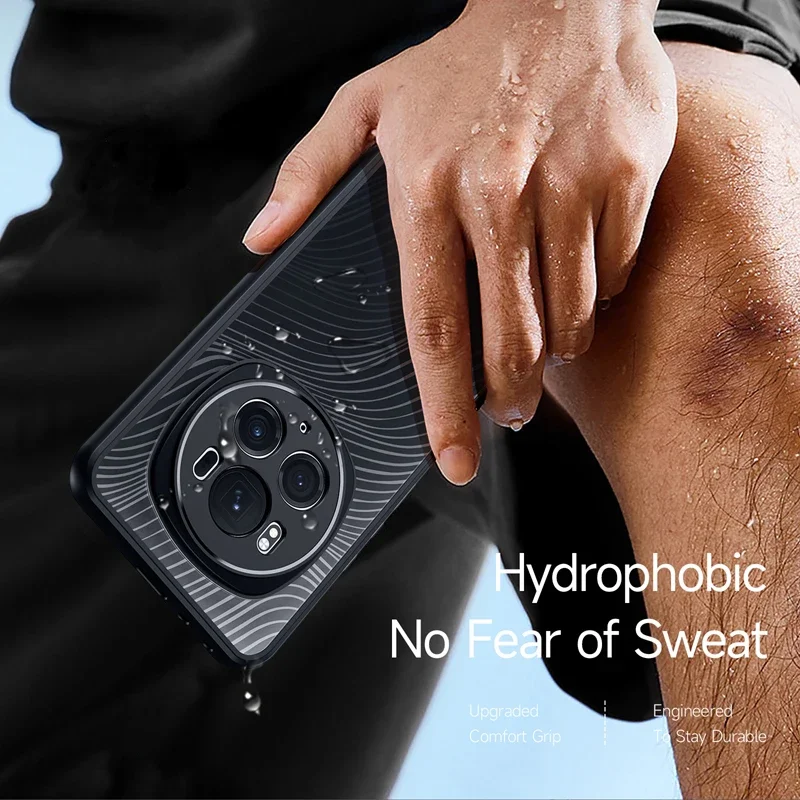 For Honor Magic 6 Pro Case DUX DUCIS Aimo Series Shockproof PC+TPU Flowing Line Matte Anti-fingerprint Cover