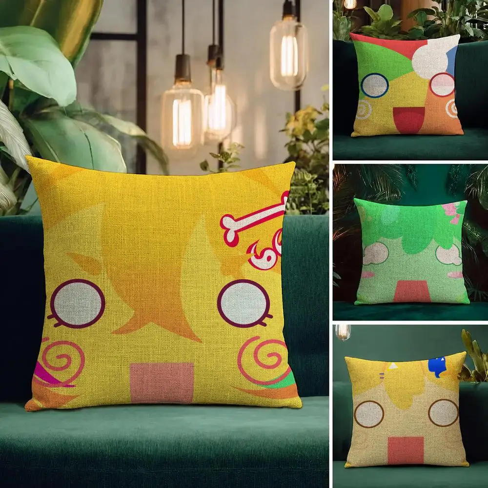 Anime Battle for Dream Island Cushion Cover Natural Linen Pillowcase Set All-in-One Decor Cushion Cover for Sofa Bedroom Chair