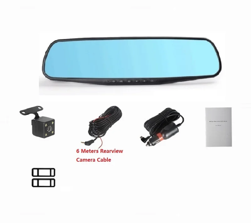 4.3 inch Full HD 1080P Camera Rear View Mirror Dash cam Dual Lens Automatic Car Video Recorder Camera Vehicle Car car black box