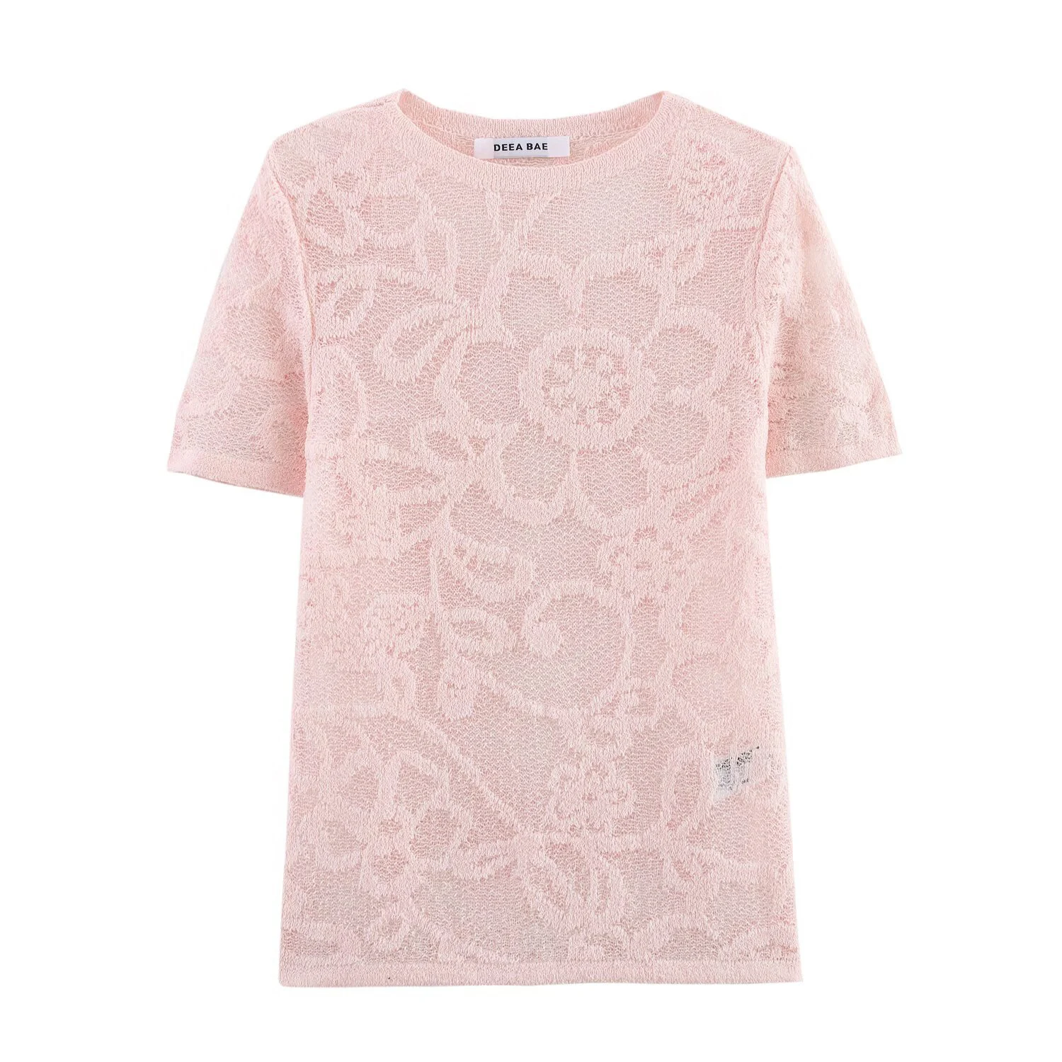 

Весенний новый продукт 2024, женская трикотажная рубашка без рукавов с круглым вырезом и цветочным принтом, сладкий темперамент