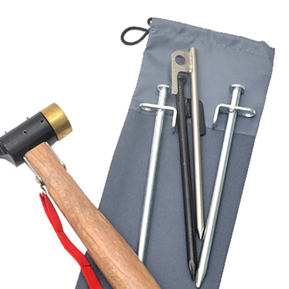 

Tingbag Camping Tent Peg Storage Bag 600d Reinforced Oxford Cloth Large Capacity Lightweight Sturdy Material Versatile Tent