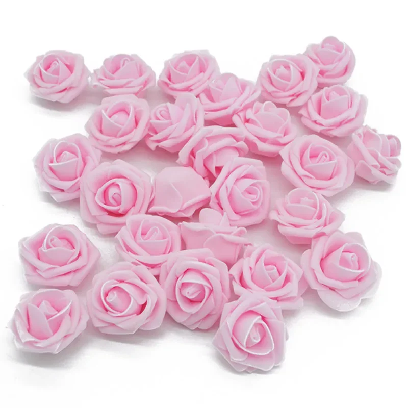 20pcs 4cm PE Foam Rose Artificial Flower Heads For Wedding Party Decoration Mariage Flores Rosa Scrapbooking Craft Supplies Love