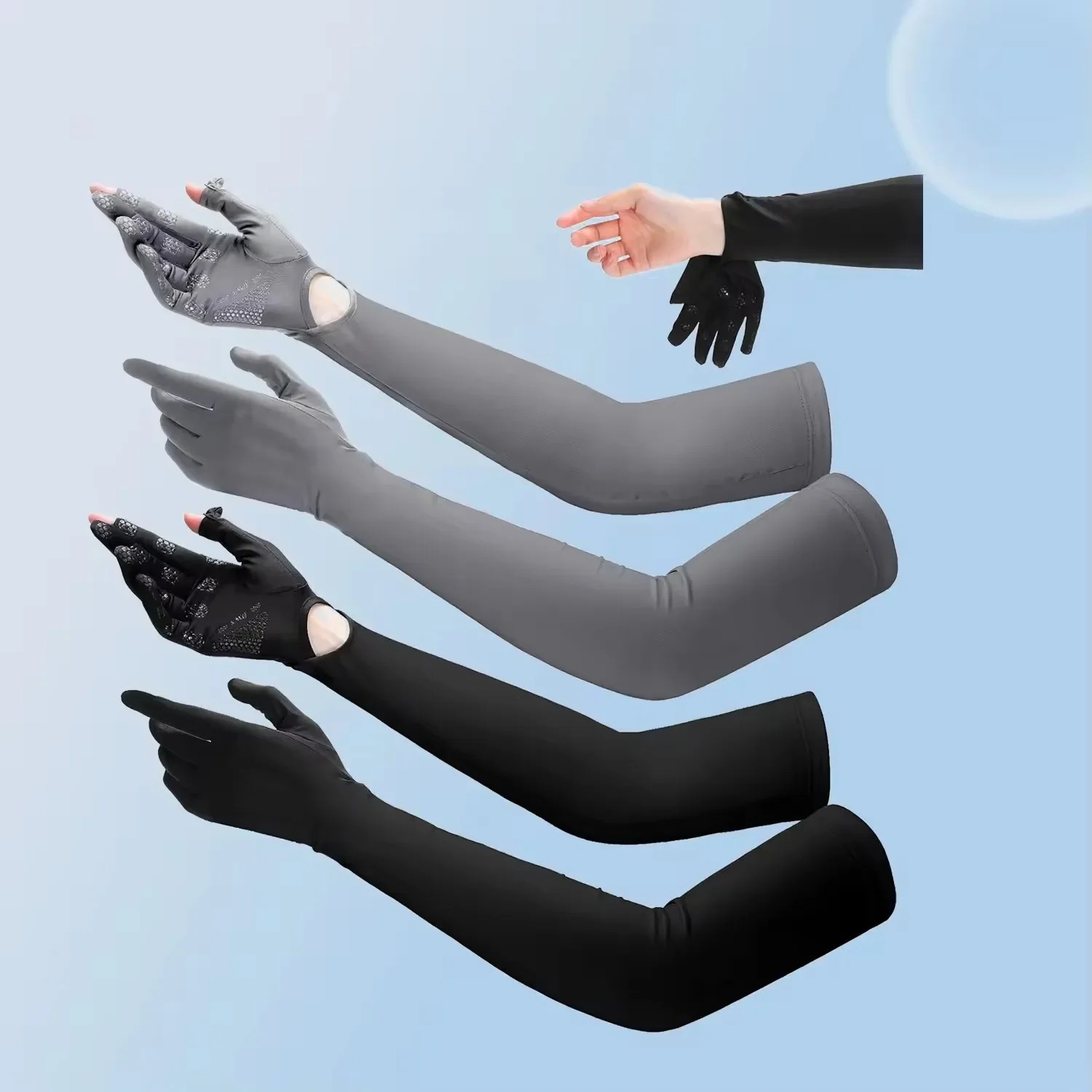 

Men's And Women's Summer UV Resistant Elastic Long Sleeved Sun Protection Gloves Ideal for Pull Closure Cycling