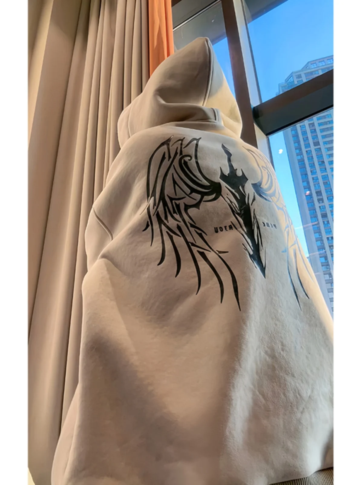 

Мужская толстовка с капюшоном и светящимися дьявольскими крыльями Red Light Sword, осенне-зимняя, модная, брендовая, премиум-класса, кардиган