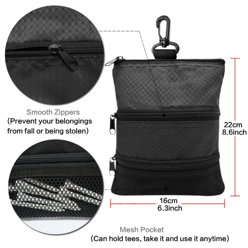 Golf Storage Pouches, Golf Balls Bag Golf Ball Holder Golf Ball Accessories