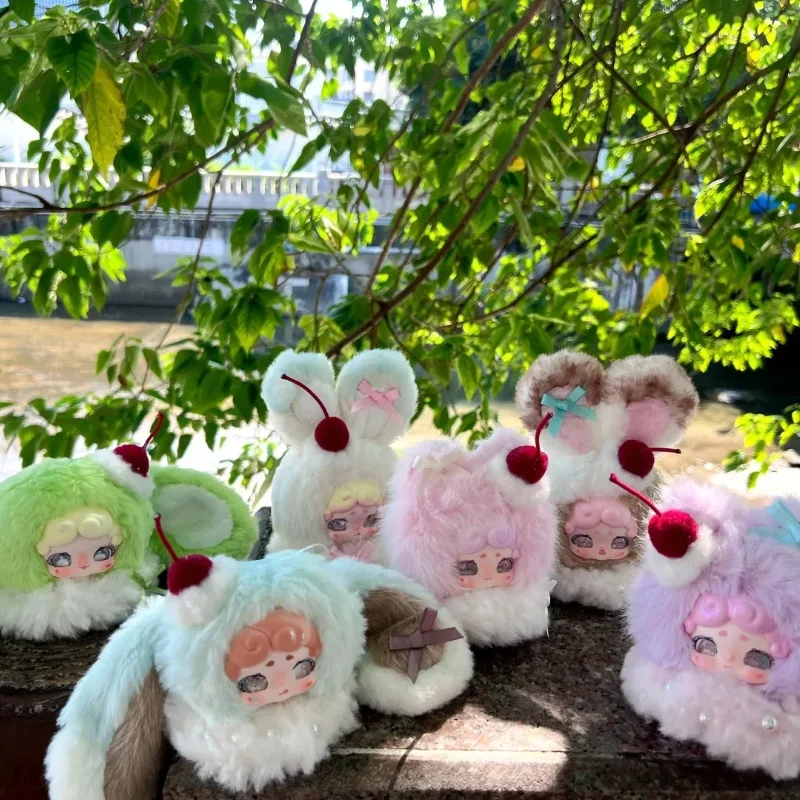 Boneka Plush Lucu Seri LuckyDeerNai Velvet Ice, Figur Aksi Blind Box, Gantungan Kunci, Dekorasi Tas, Kotak Misteri, Hadiah Kejutan