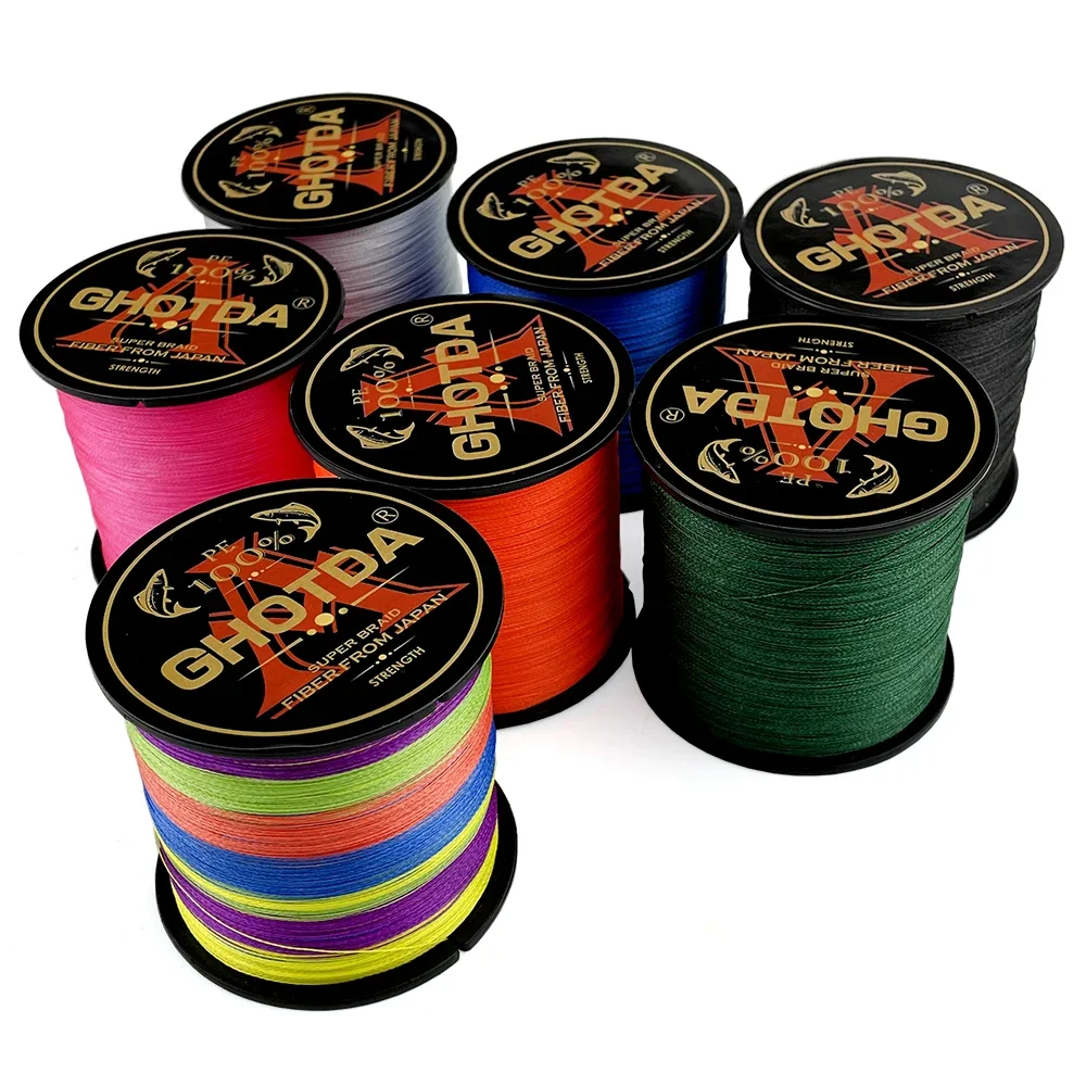 GHOTDA 8 Strands 1000M 500M 300M PE Braided Fishing Line 0.14-0.50mm 18-78lb Saltwater Fishing Weave Super Strong 8 Braid