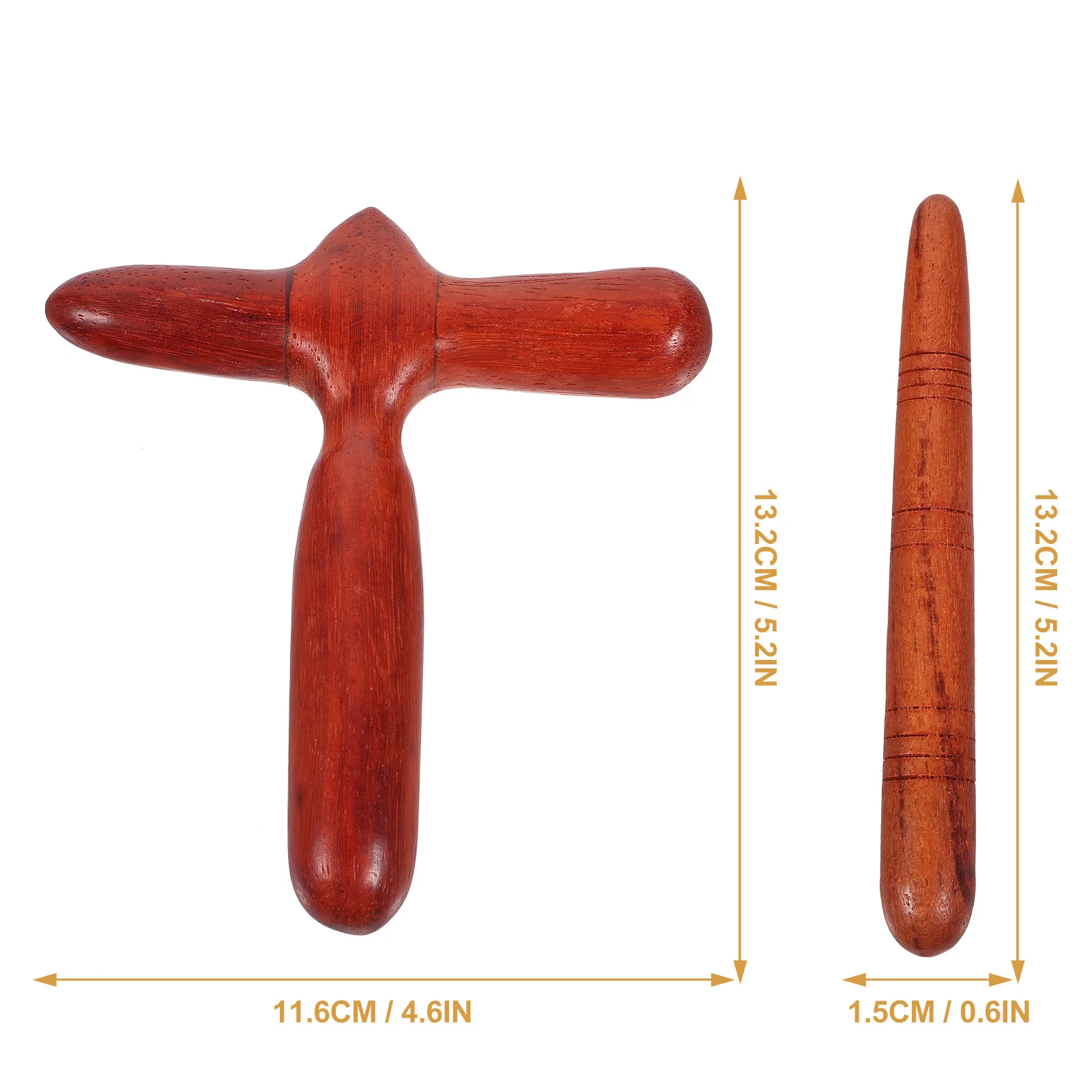 

2Pcs Foot Massage Sticks Wood Acupressure Tools for Reflexology Portable Handheld Massager for Back Hands Feet Stress Relief