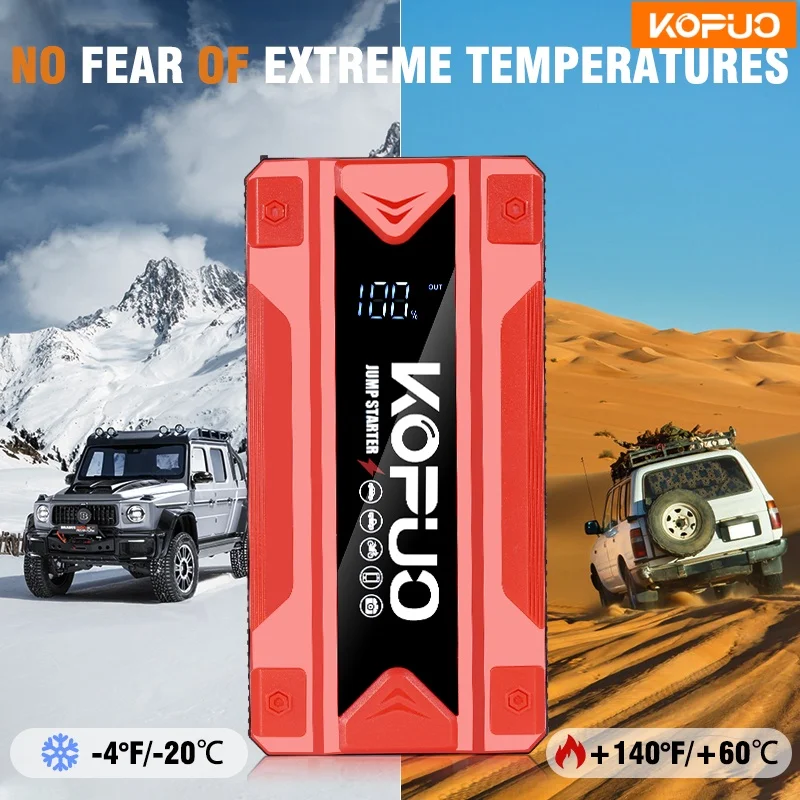 KOPUO سيارة الانتقال كاتب 600A قوة البنك المحمولة شاحن بطارية السيارة ل 12 فولت السيارات بدء جهاز البنزين الديزل الطوارئ الداعم #3