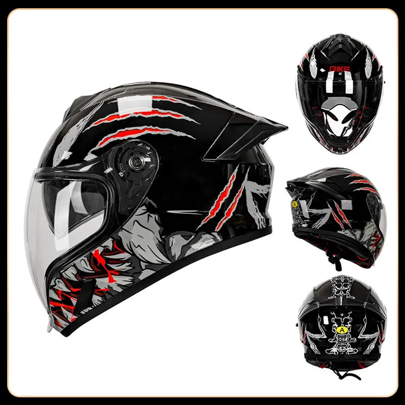 

Motorcycle helmet cruising full helmet personality helmet male and female reserved bluetooth headset slot ABS shell