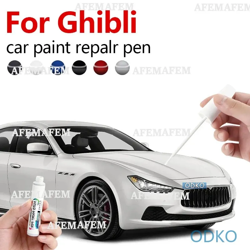 For 1967-2024 Maserati Ghibli Paint Scratch Repair Accessories Bianco 216A Nero Assoluto NMN Blue Red161328 Car Paint Repair Pen