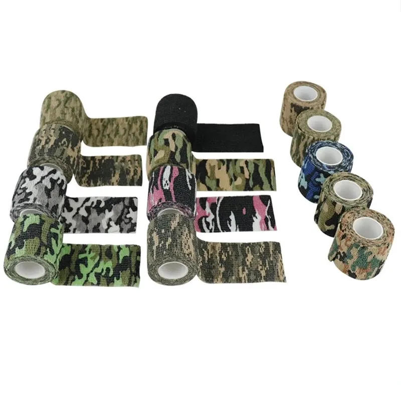 Camouflage Tape Wrap Military Army Hunting Self-Adhesive Protective Bandage For Outdoor Camping 5CM X 4.5M