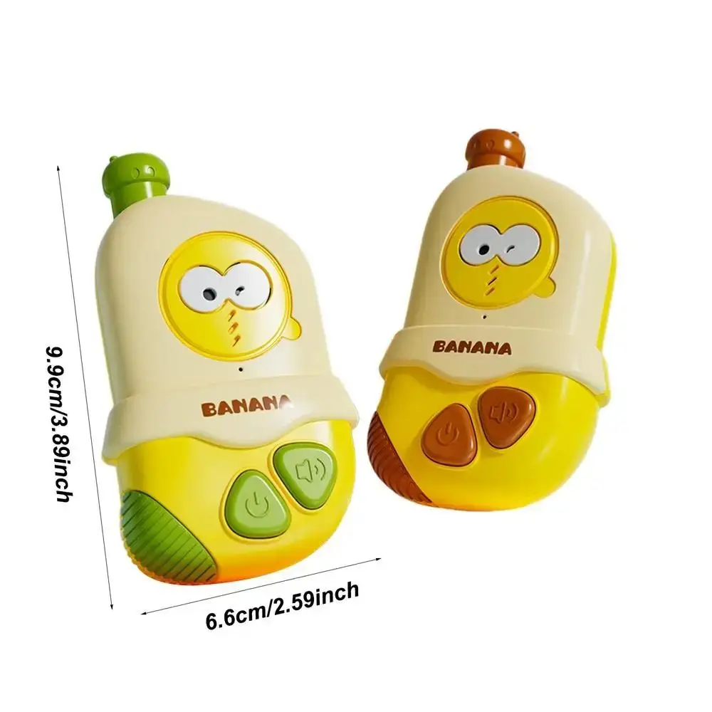 2 pçs banana crianças walkie talkie brinquedos estilo do carro transceptor mini handheld walkie talkie sem radiação alimentado por bateria