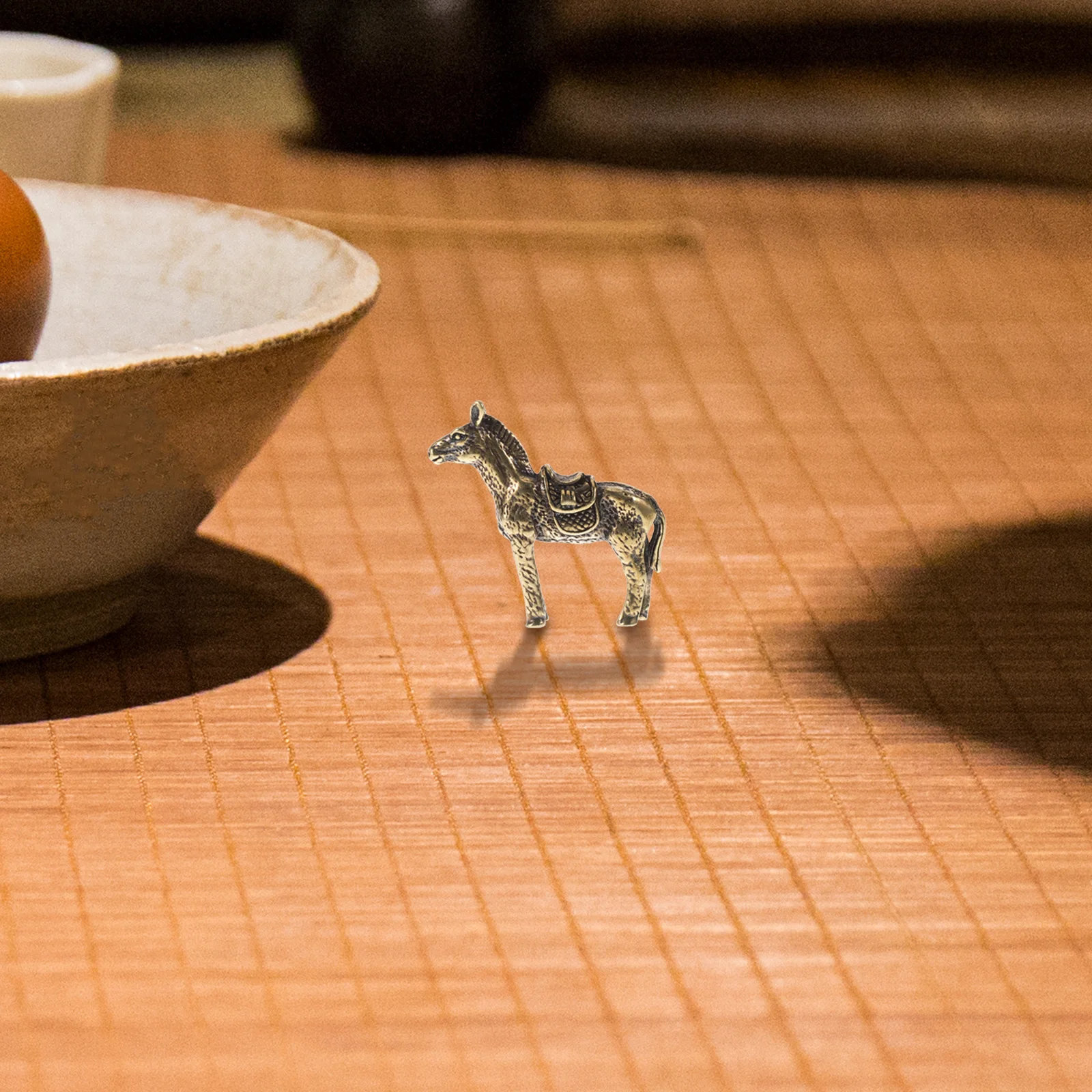 

Brass Horse Statue Chinese Feng Shui Ornament Home Office Decor Success Animal Sculpture Mini