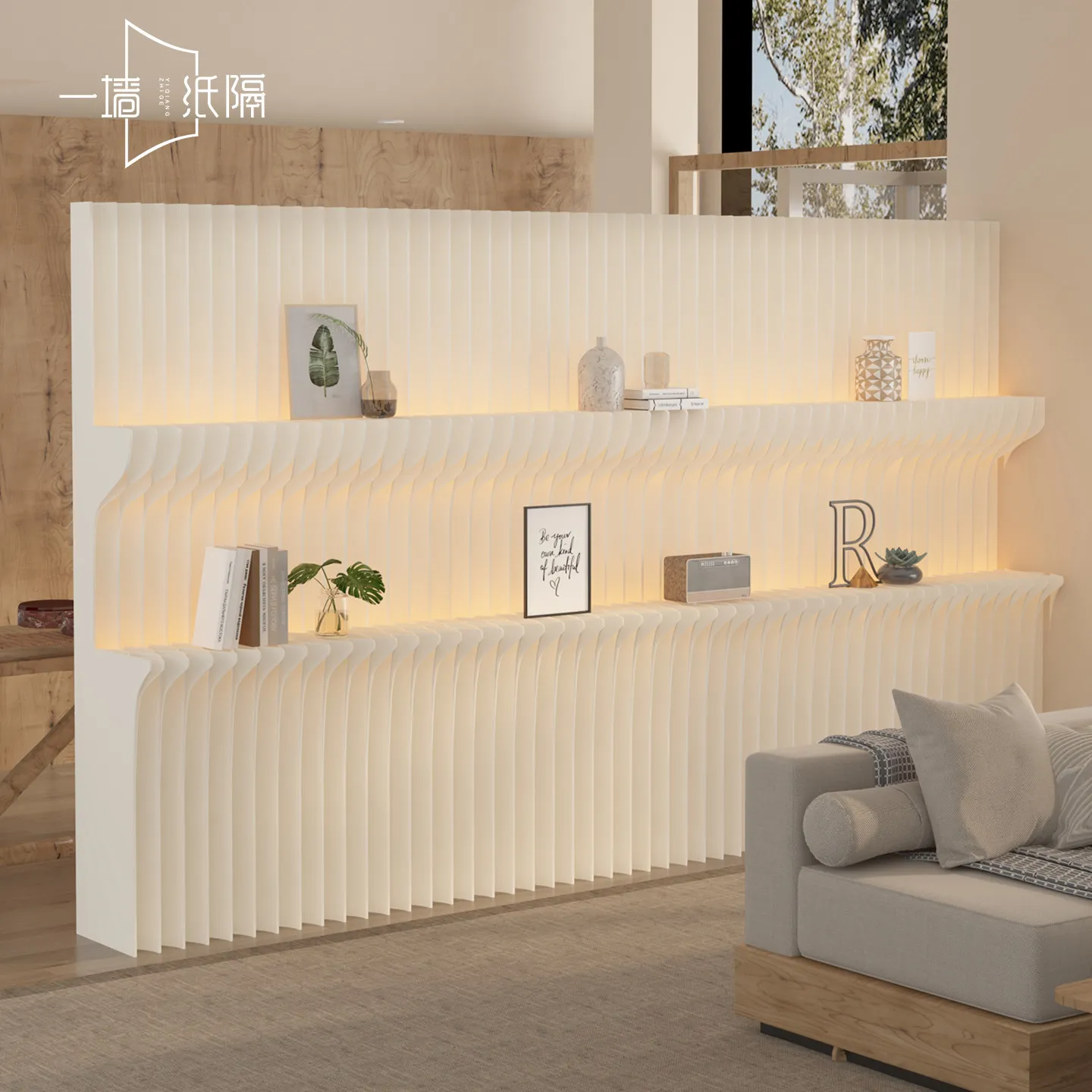 Screen Partition, Office Rack, No Punching, Change One Room To Two Rooms, Temporary Partition Wall, Beauty Salon, Paper Wall