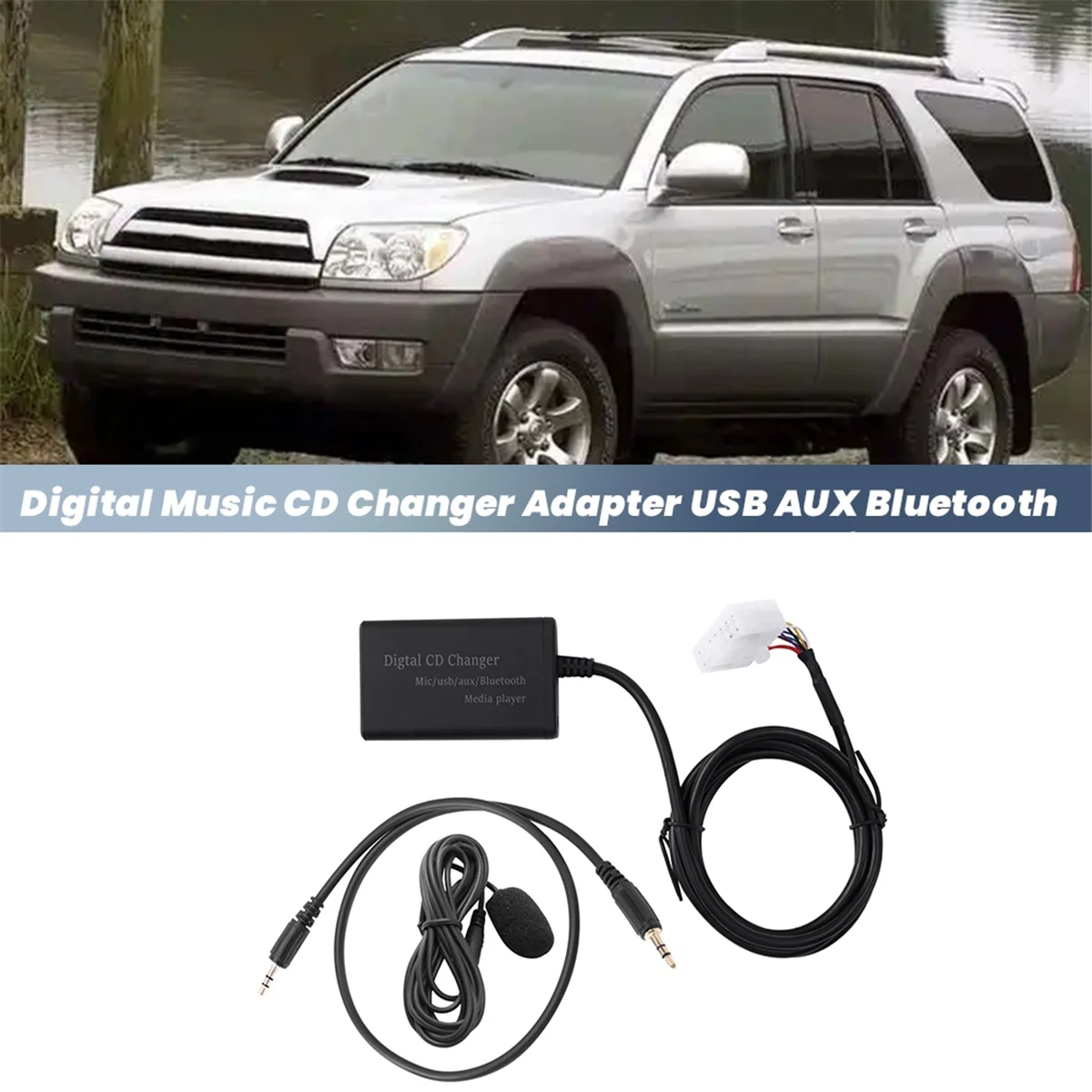 

(5+7)Pin Car Digital Music CD Changer Adapter USB AUX Blueto Super Deal RAV4 Yaris