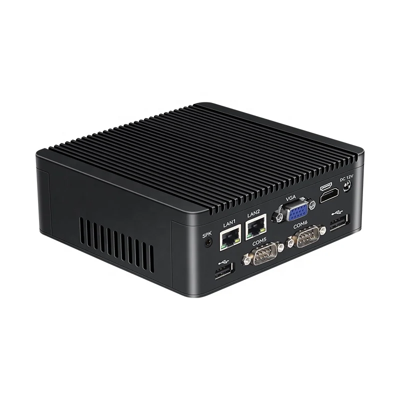 Desktop Mini PC Gemini J4125/J5005/N4100/N5000 DDR4 SO-DIMM 6COM RS485  With Aluminum Fanless Radiator Computer