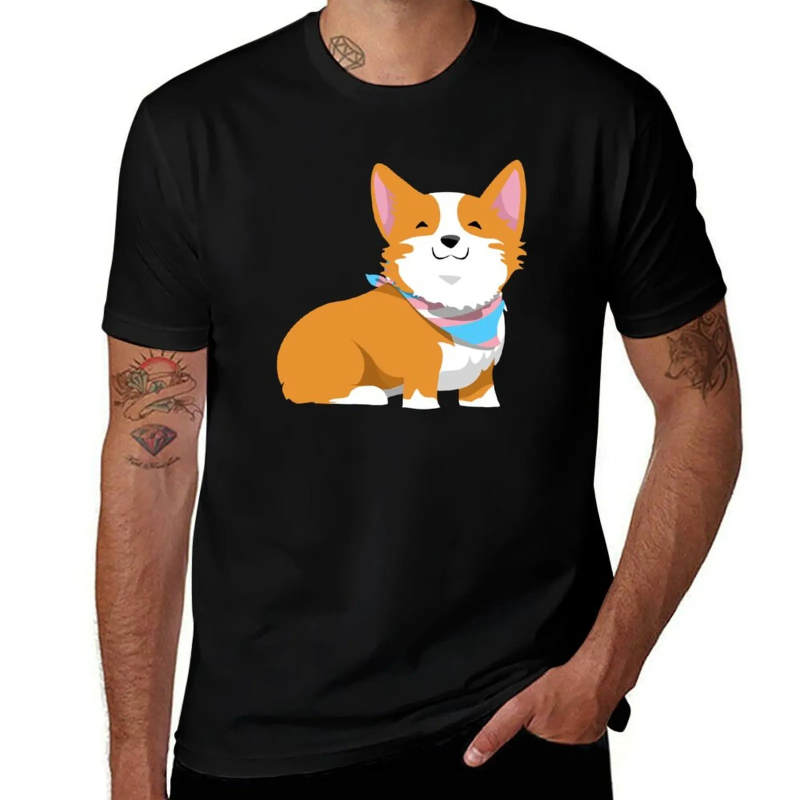 

Transgender Flag Bandana T-Shirt new edition oversize t-shirts man tshirts personalised boys animal print mens graphic t-shirts