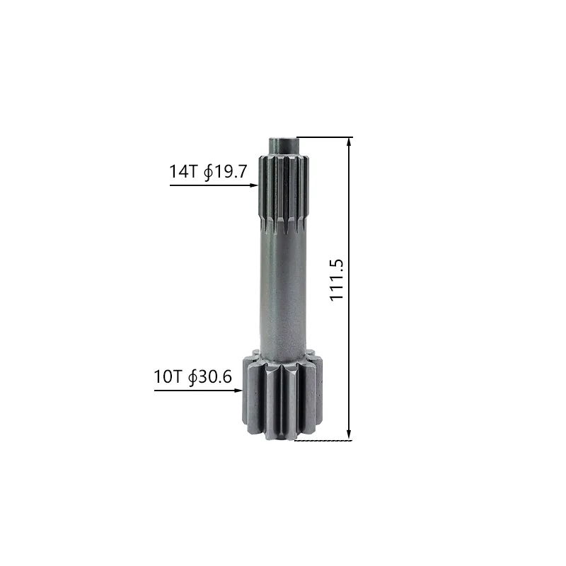 Center Gear for Travel Motor, Sun Gear Shaft (10/14 Teeth) Suitable for Modern R55-7, 60-5-7, 80-7 Excavators