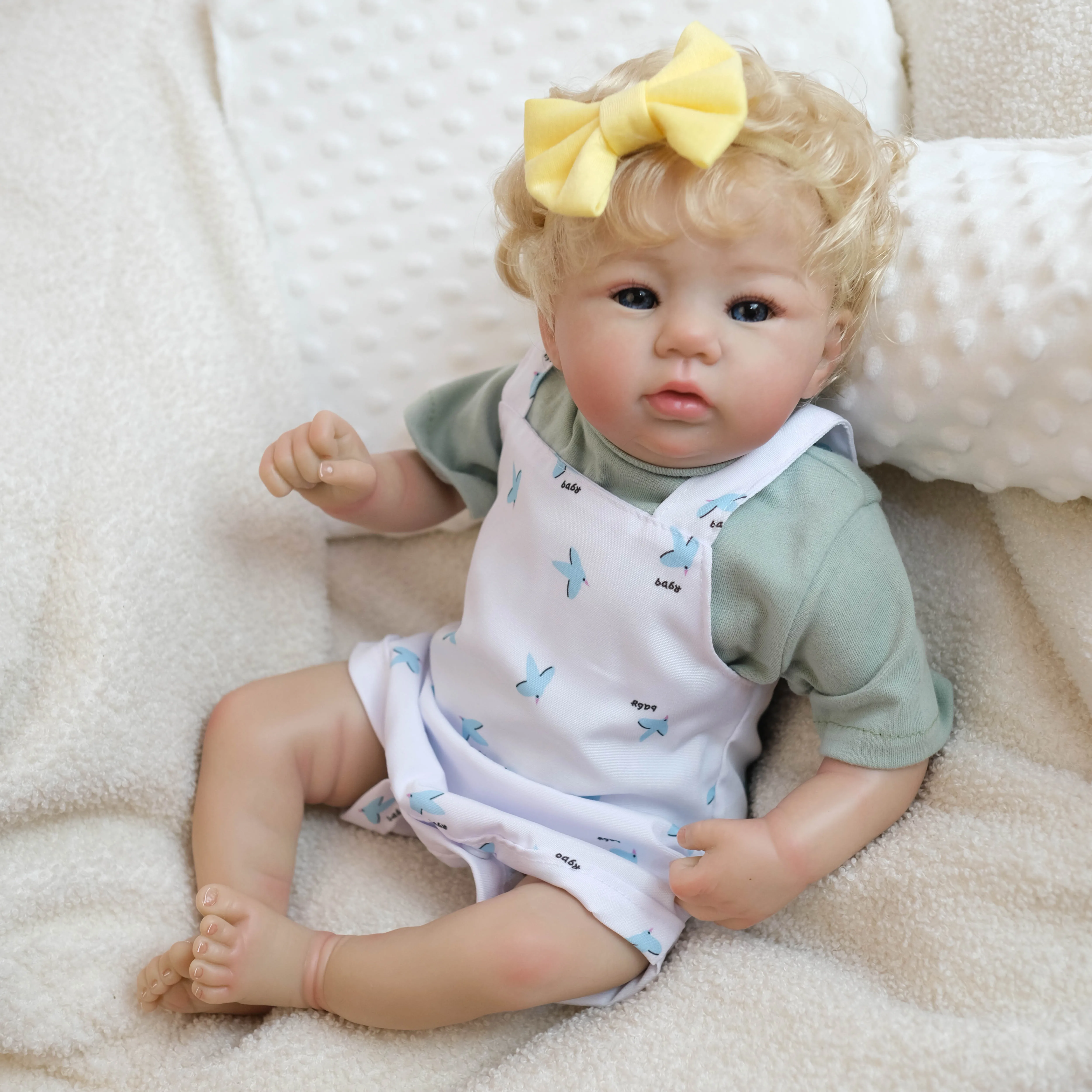 18 pouces Abigail tissu doux corps câlin réaliste Reborn bébé poupée plusieurs couches peinture 3D peau veines visibles cadeau de haute qualité