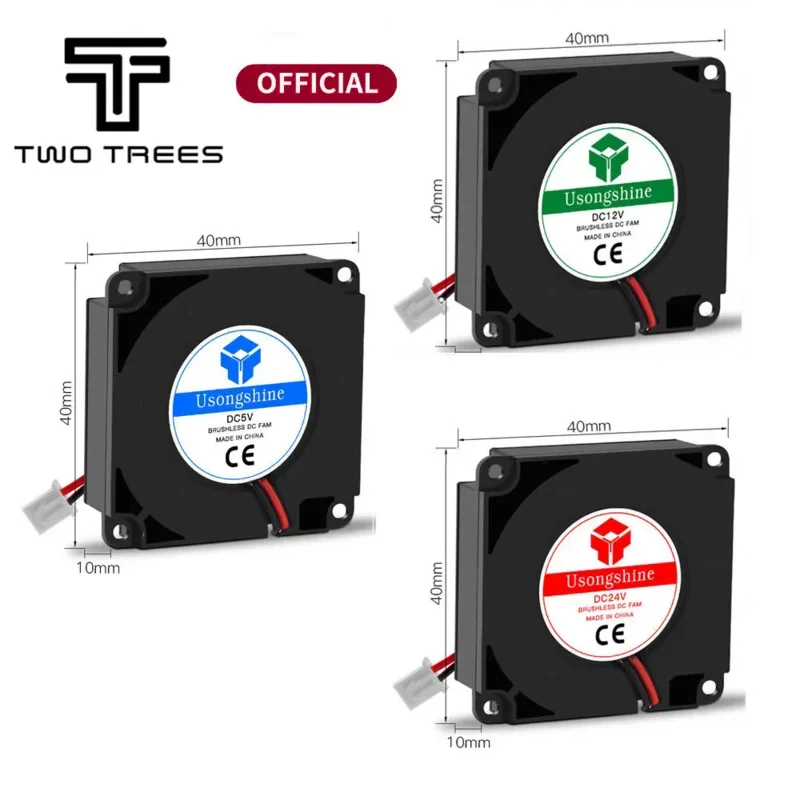 3D Printer Turbine Fan 5V 12V 24V 40mm * 10mm 4010 DC Turbo Fan 5V Bearing Blower Radial Cooling Fans for Creality CR-10 Kit