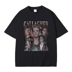 Carl Gallagher Graphic Print T-shirt Men's Gothic Oversized T Shirts Male Fashion Streetwear Men Women's Casual Vintage Tshirt