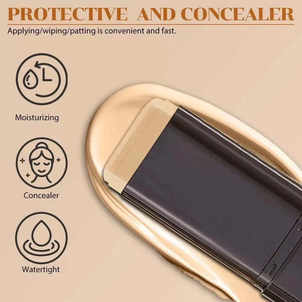 TVLV Face Foundation Contour Stick - Textura Sedosa Cobertura Completa À Prova D 'Água Creme Corretivo de Longa Duração Maquiagem para Iluminar