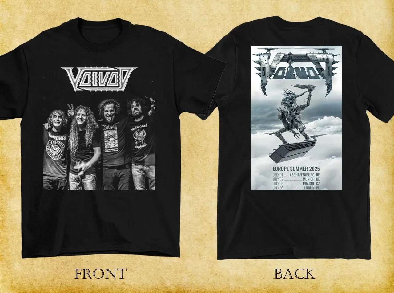 VOIVOD Band Summer Europe Tour 2025 Double Sided T Shirt Full Size S-5XL