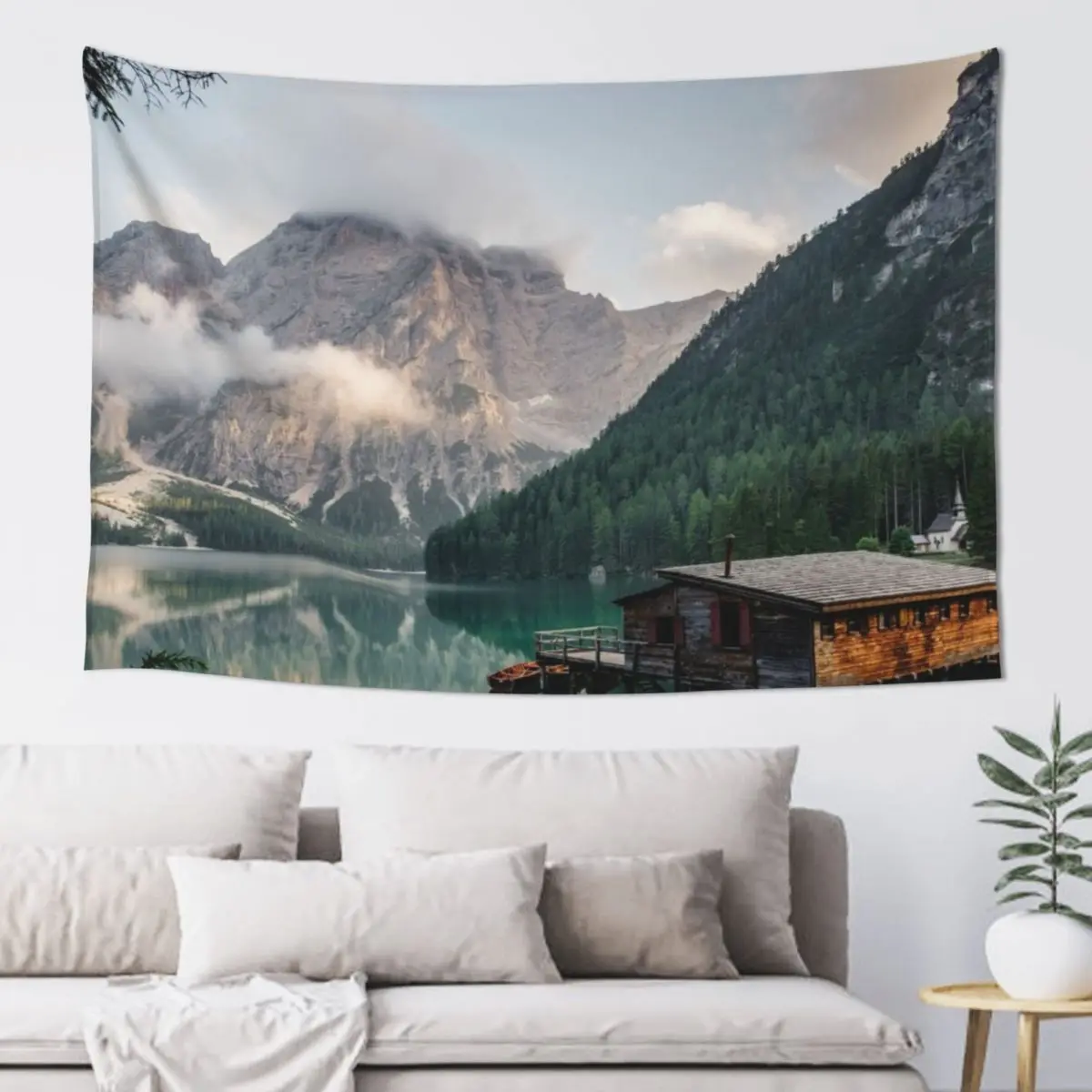 

Live the Adventure - Lago Di Braies VII Tapestry Wallpaper Korean Room Decor Decorative Wall Mural Tapestry