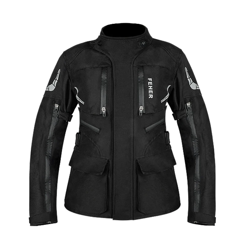 Four Season Men Motorcycle Jacket Breathable Reflective Lightweight Cycling Moto Jacket Protector Motocross Suit CE Protective