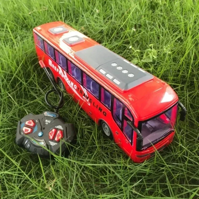 New Electric Wireless Remote Control Bus Lighting Simulation Remote Control Vehicle Model School Bus Tourism Bus Bus Bus