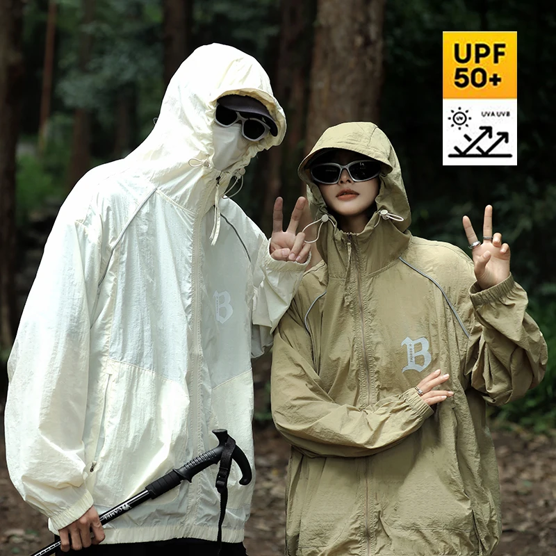 Summer UPF50 + Sunscreen Jacket Men Women New Ultra-light Couple Skin Jacket Outdoor Cycling UV Protection Tops Men's Clothing