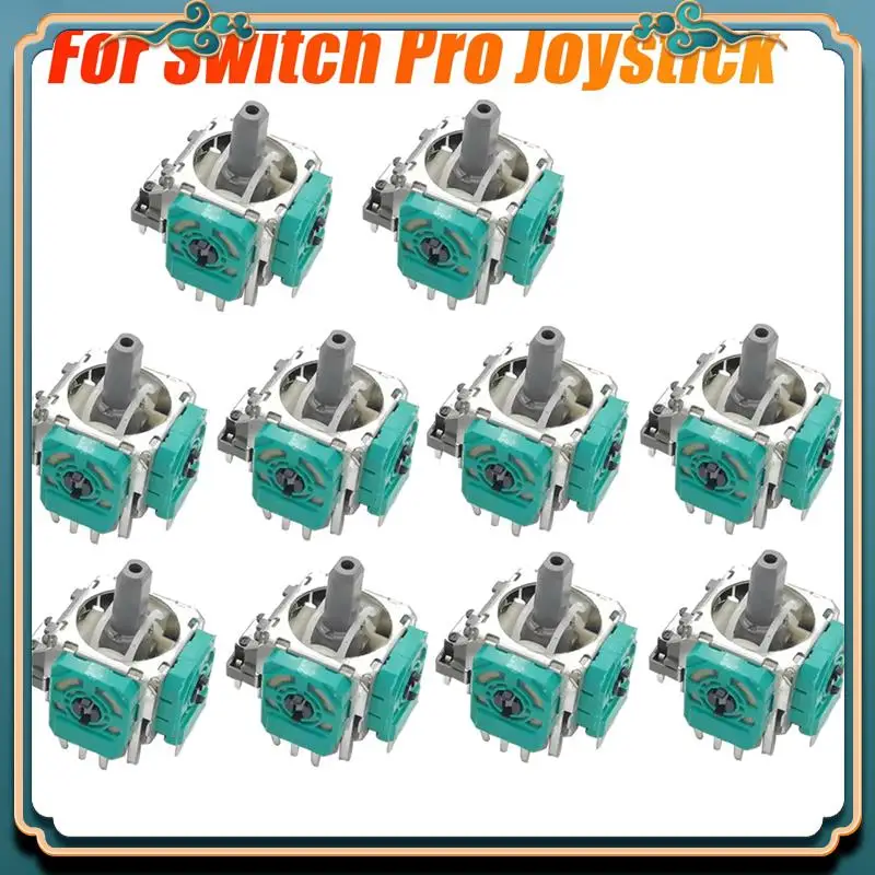 (ใหม่)-10PCS 3D Analog จอยสติ๊กสําหรับ SWITCH Pro Game Controller จอยสติ๊ก Grips Sticks Potentiometer อะไหล่ซ่อม