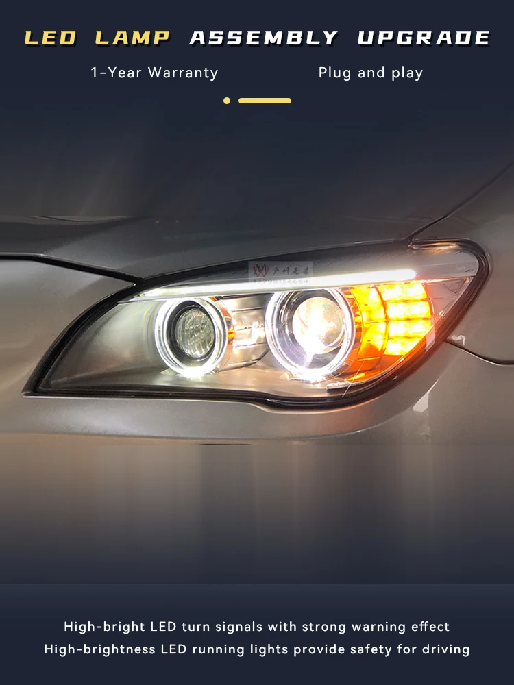 

Стайлинг автомобиля для BMW 7 серии F02 фары 730i 740i 750i 2009-2015 ксеноновые обновленные DRL передние фары «ангельские глазки» светодиодные автоаксессуары