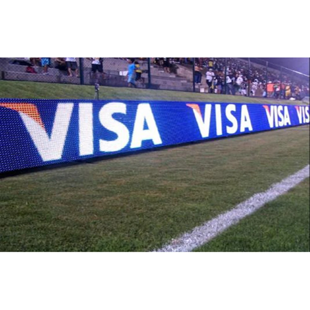 Schermo di visualizzazione a LED HD a colori per esterni P4 LED perimetrale impermeabile per stadio di calcio di piccolo spaziatura per sport ed eventi