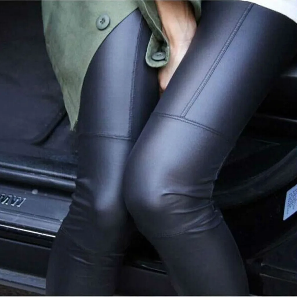 Skinny Pants Long Comfortable Bodycon Faux Leather Women Leggings Sexy Butt Lifting Leggings Push Up Panties Thin Leggings Pants