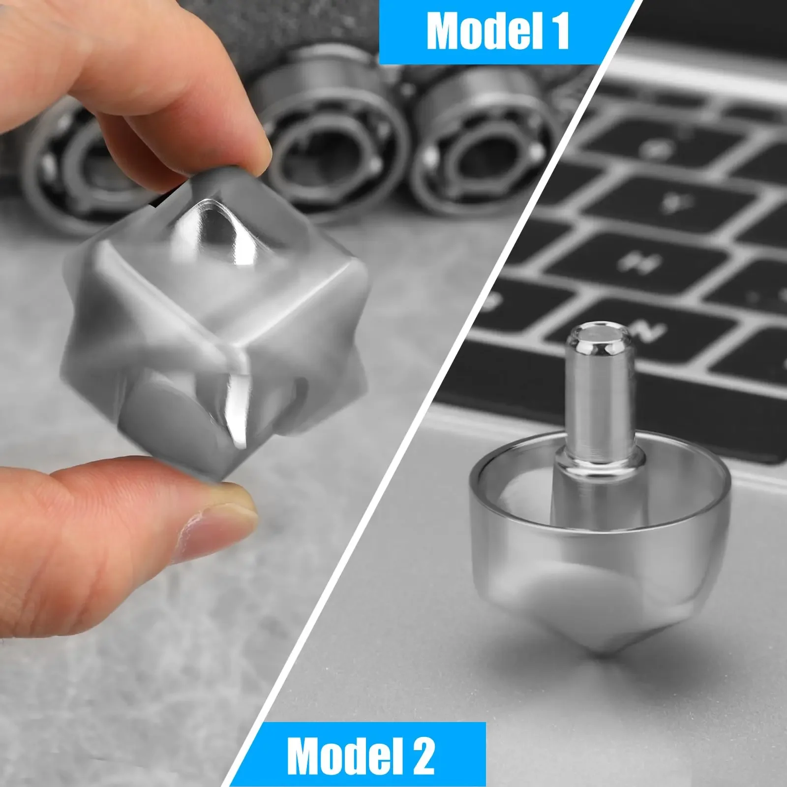 Metal Cube Rotating Fingertip Gyroscope Fidget Anti Stress Toys Adult Office Home Travel Portable Spinner Toys Christmas Gifts