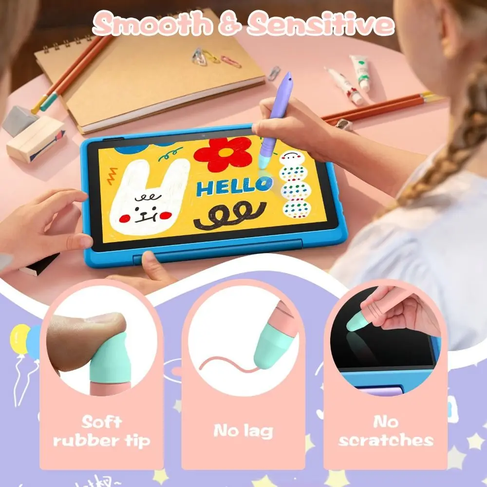 New High Precision Kids Stylus Pen Rubber Tip Multifunctional Touch Screen Pen Silicone Universal Tablet Capacitive Touch Pencil