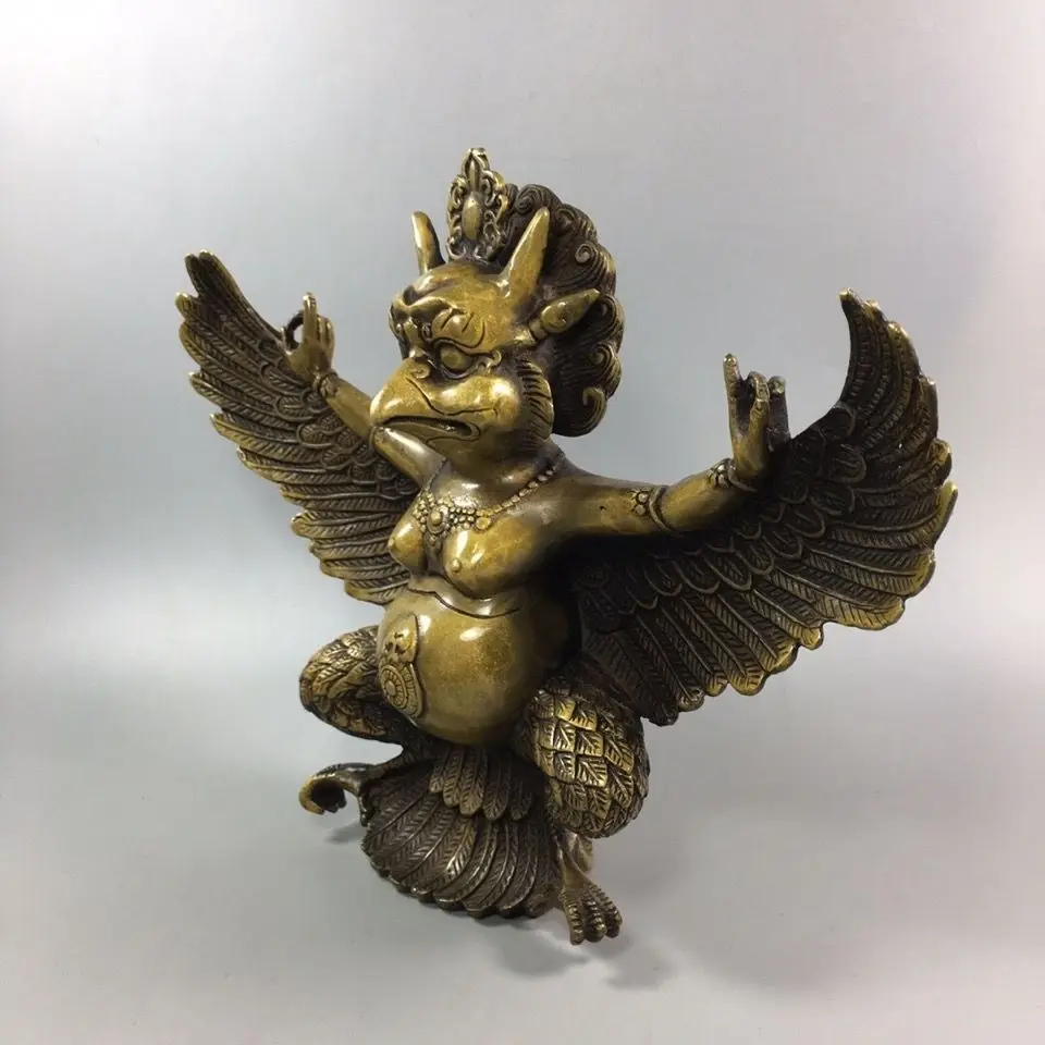 Tibetan Buddhist Garuda Great Peng Bird Statue Sculpture Figurines Home Garden Decoration Statues For House