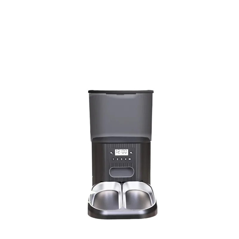 Automatic intelligent pet feeder, waterproof and environmentally friendly plastic microchip gravity dispenser bottle