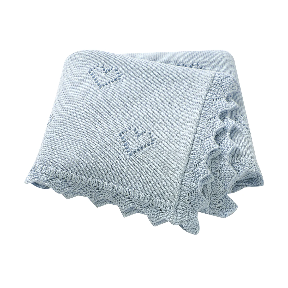 

Baby Cotton Swaddle Blanket 100*80cm Soft Knitted Newborn Boys Girls Stroller Wrap Blanket Dual-Use Infant Crib Bedding Cellular