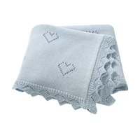 Baby Cotton Swaddle Blanket 100*80cm Soft Knitted Newborn Boys Girls Stroller Wrap Blanket Dual-Use Infant Crib Bedding Cellular