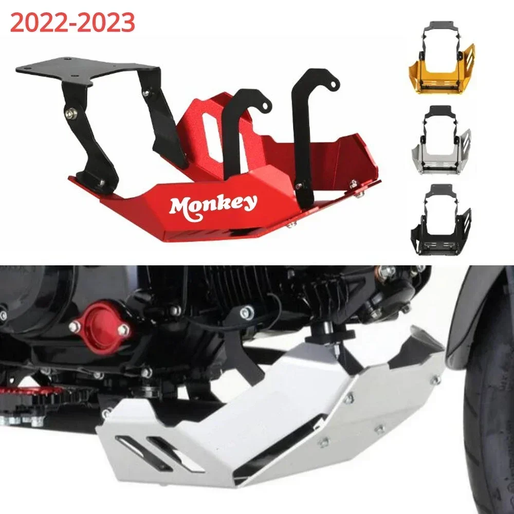Motorcycle Front Skid Plate Engine Low Mud Bash Cover Protection Frame Guard For HONDA MONKEY 125 2019-2023