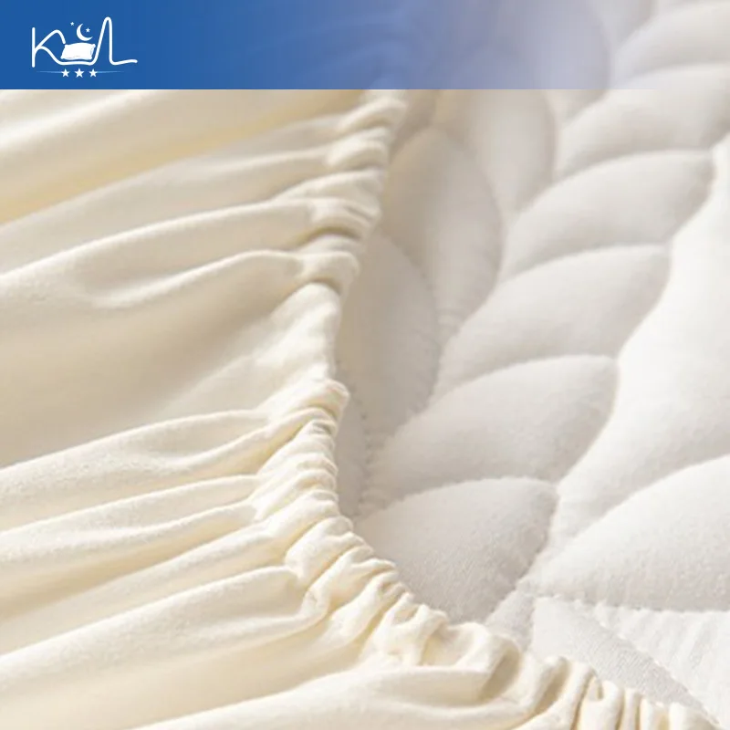 Grade A Waterproof Quilted Fitted Sheet, Baby Safe Soybean Fiber Mattress Protector, Dustproof Bed Cover with Deep Pocket