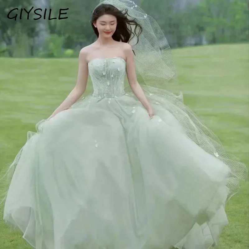 

Wedding Dress Outdoor Photography Dresses Forest Style Pastoral Bra Elegant and Elegant Bridal Dress Wedding Dresses for Women