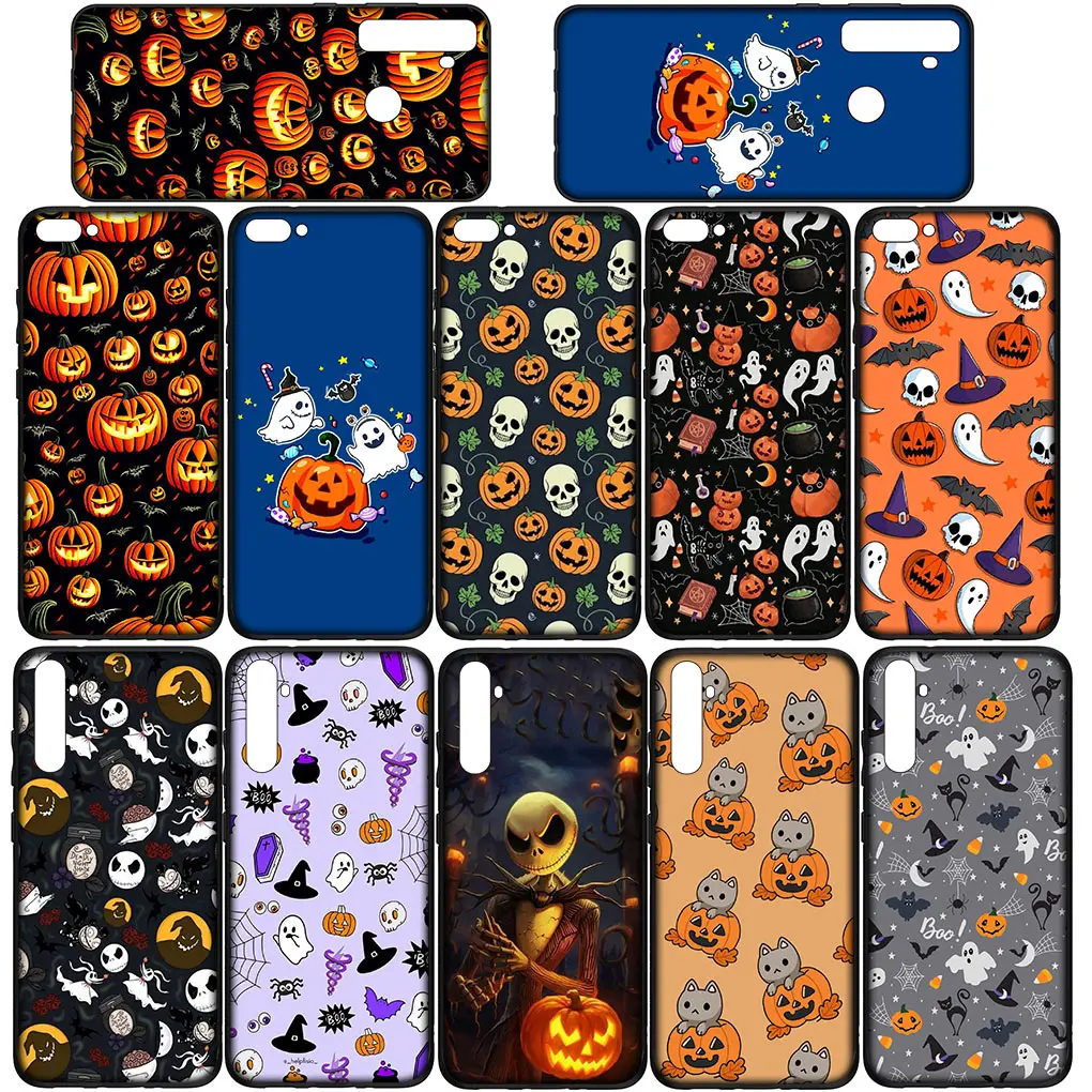 Little Ghost with Halloween Pumpkin Cover Phone Case for Huawei Y7A Y6P Y5P Y6 Y7 Y9 Prime 2018 2019 Y8P Y9A Y8S Y9S P Smart