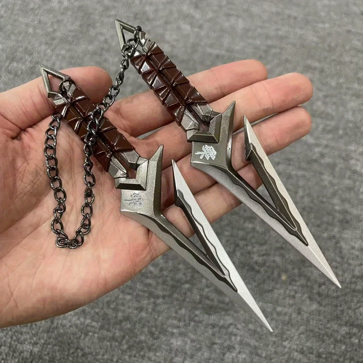 6.3inch Metal Valorant Ninja Star Katana Kunai Sword Anime Cosplay Prop Shuriken Real Size Japanese Katana Samurai Sabre Toy