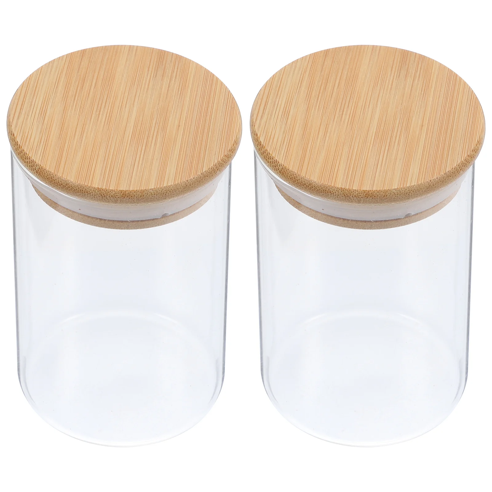 2 Pcs Cotton Swab Storage Box Food Jars Transparent Containers Ball Dispenser Glass Small Items Pad Organizers