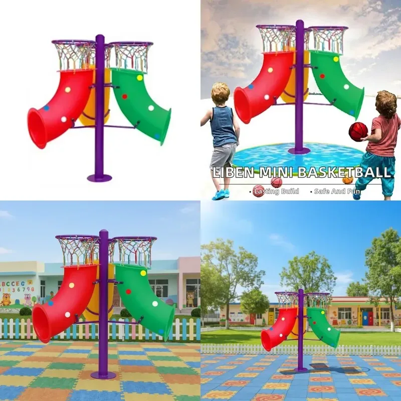 Portable Mini Basketball Hoop with PE Backboard Lightweight Convenient for Outdoor Play